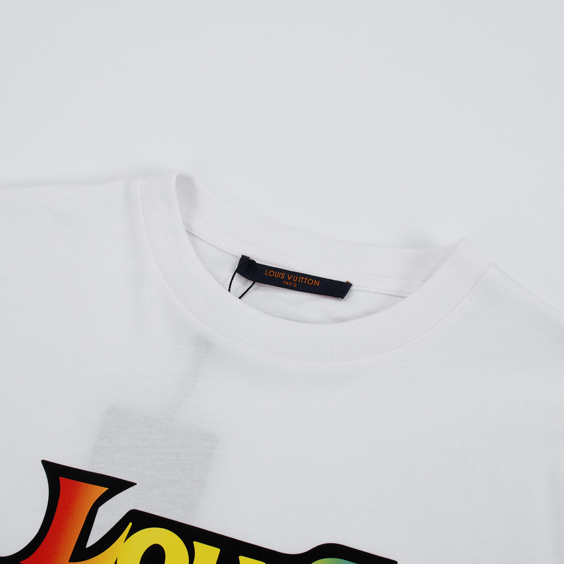 Футболка Louis Vuitton Rainbow Color Logo "White" фото № 5