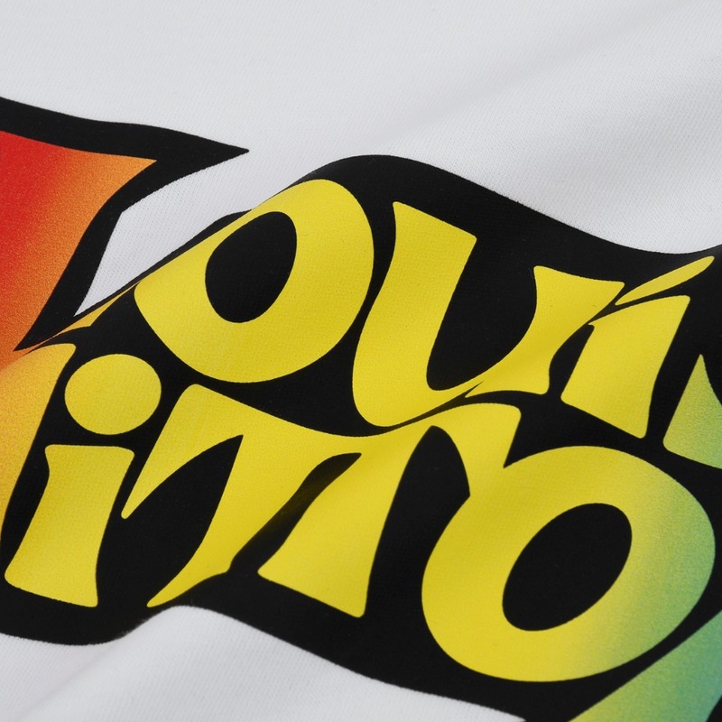 Футболка Louis Vuitton Rainbow Color Logo "White" фото № 2