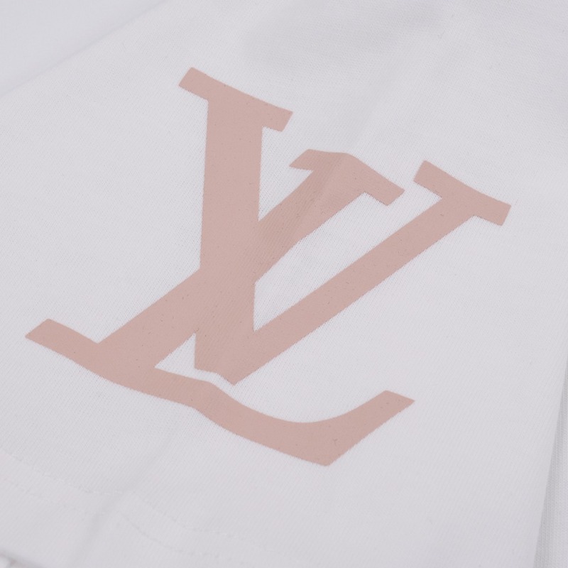 Футболка Louis Vuitton With A Pink Flower "White" фото № 2