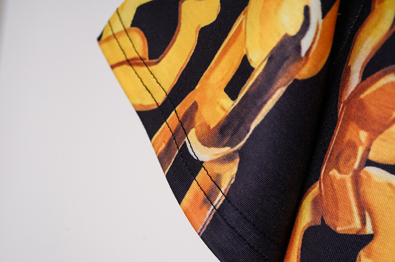 Футболка Louis Vuitton Printed With Gold Chains "Black/Yellow" фото № 3