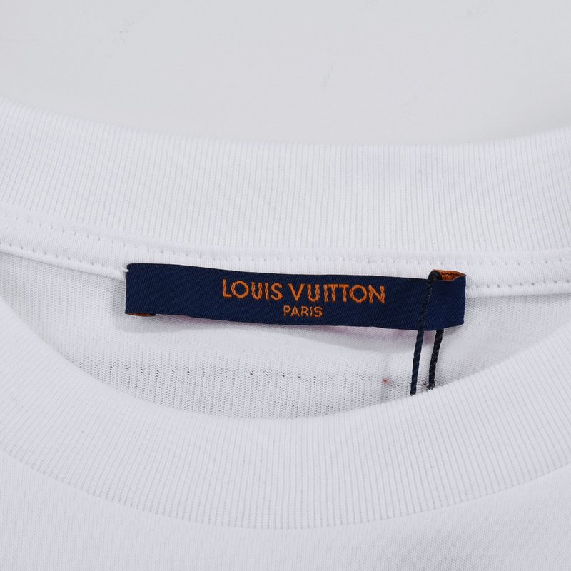 Футболка Louis Vuitton With Small Blue Logo "White" фото № 6