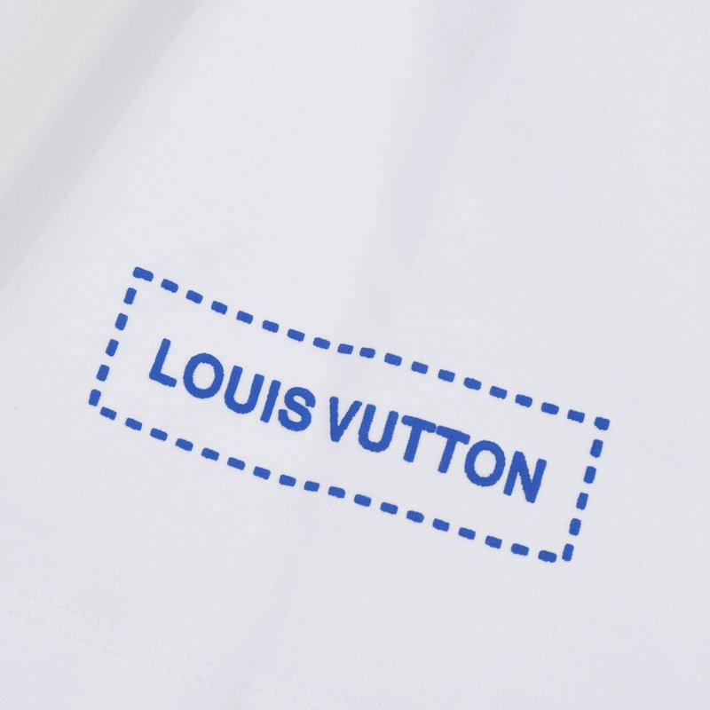 Футболка Louis Vuitton With Small Blue Logo "White" фото № 2