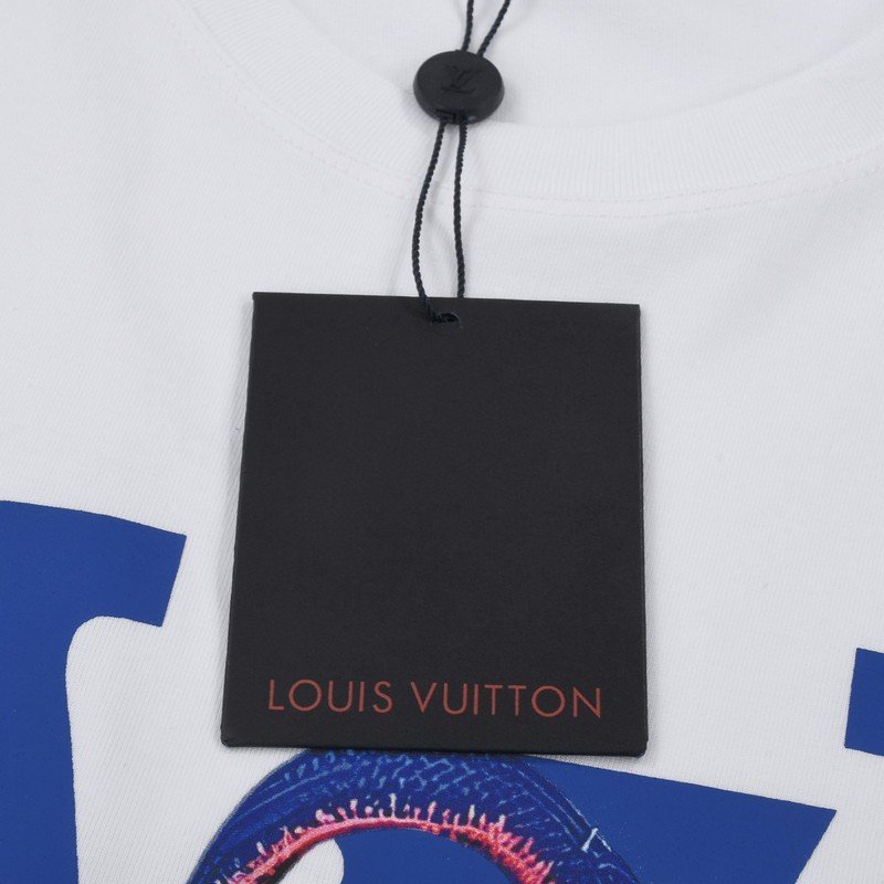 Футболка Louis Vuitton With Bright Print Of Travel Bag "White" фото № 3