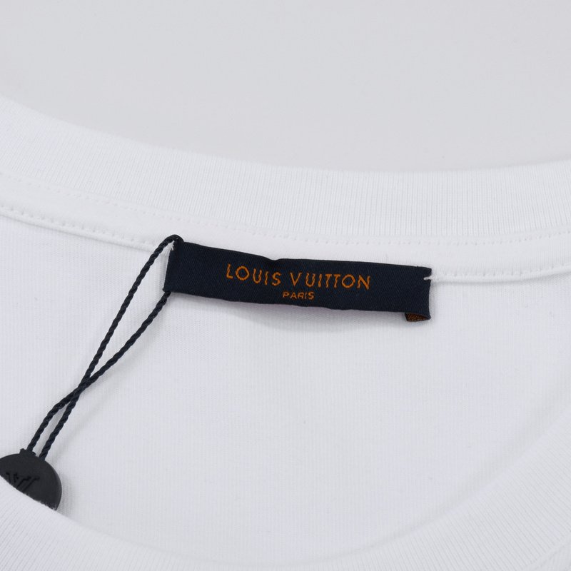 Футболка Louis Vuitton With Bright Print Of Travel Bag "White" фото № 7