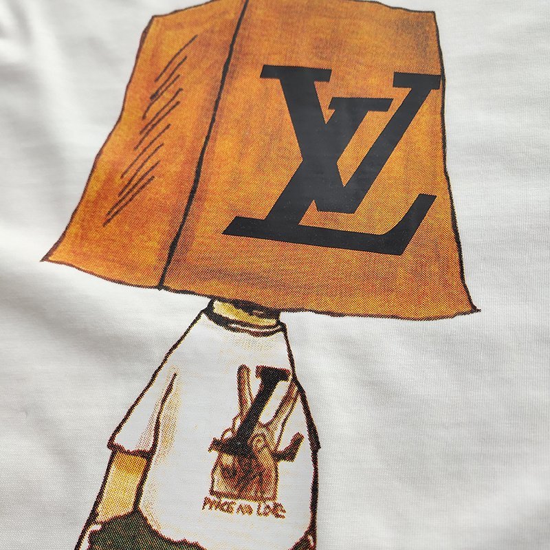 Футболка Louis Vuitton Boy With Box On His Head Print "White" фото № 5