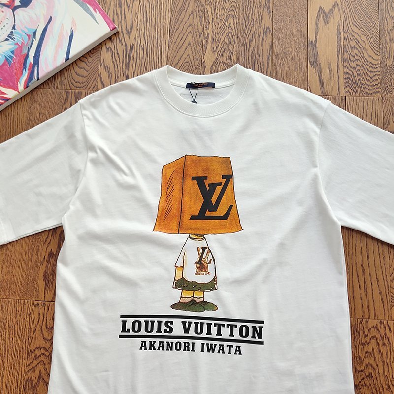 Футболка Louis Vuitton Boy With Box On His Head Print "White" фото № 7