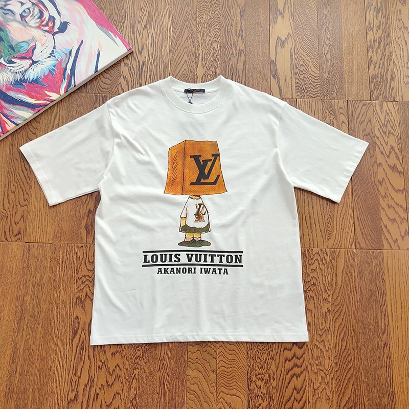 Футболка Louis Vuitton Boy With Box On His Head Print "White" фото № 8