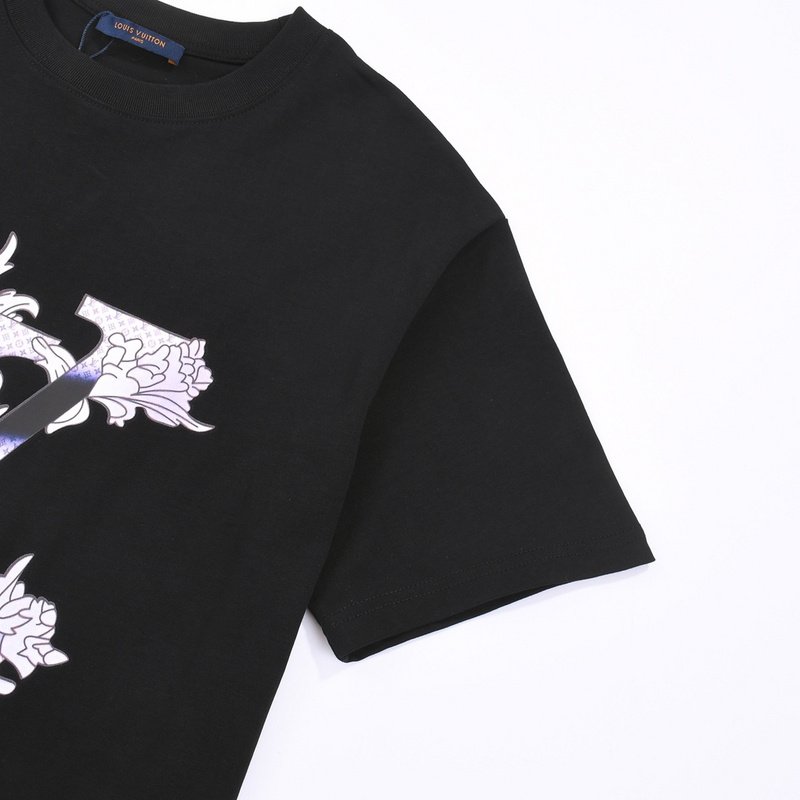 Футболка Louis Vuitton Printed With Leaves "Black" фото № 5