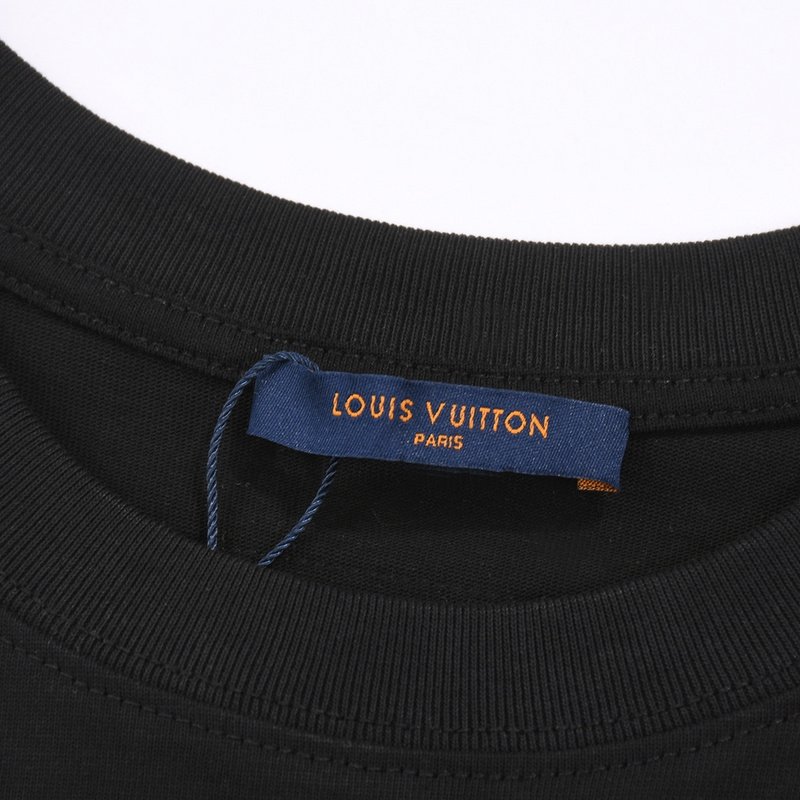 Футболка Louis Vuitton Printed With Leaves "Black" фото № 7