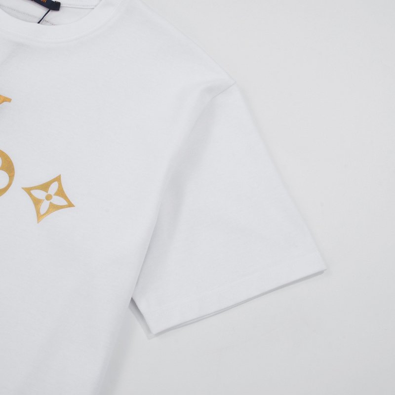 Футболка Louis Vuitton Gold Emblem Print "White" фото № 2