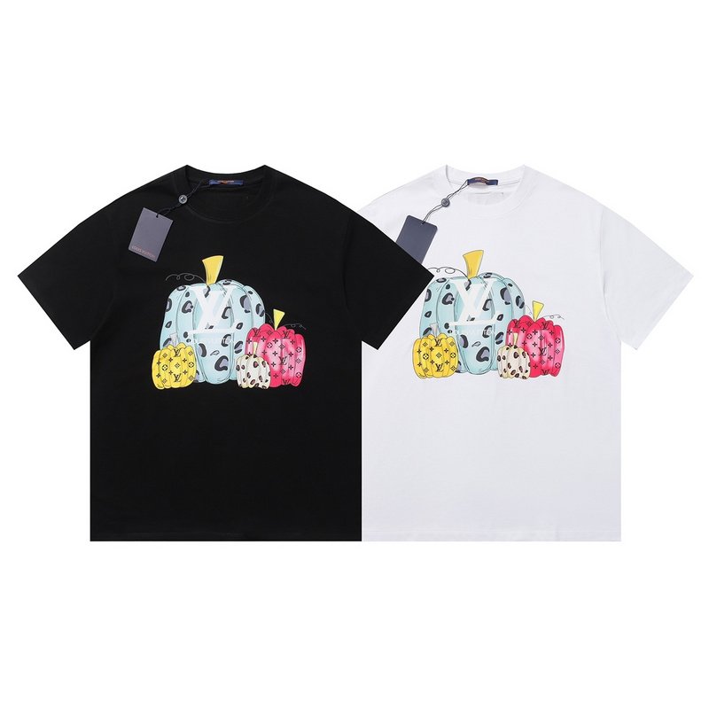 Футболка Louis Vuitton With Colored Pumpkin Print "Black" фото № 7