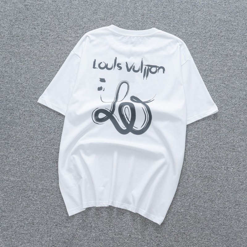 Футболка Louis Vuitton With Curly Logo "White" фото № 2