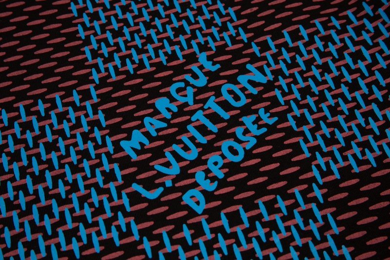 Футболка Louis Vuitton Chess Print And Text Logo "Blue/Brown" фото № 5