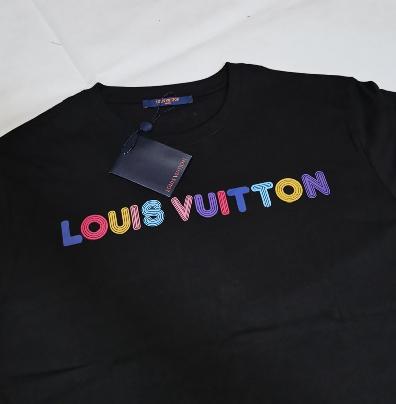 Футболка Louis Vuitton Creative Text Style "Black" фото № 2