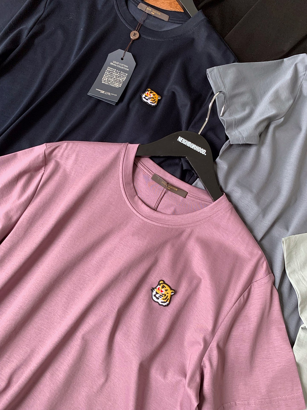 Футболка Louis Vuitton Little Cute Tiger Emblem "Pink" фото № 5