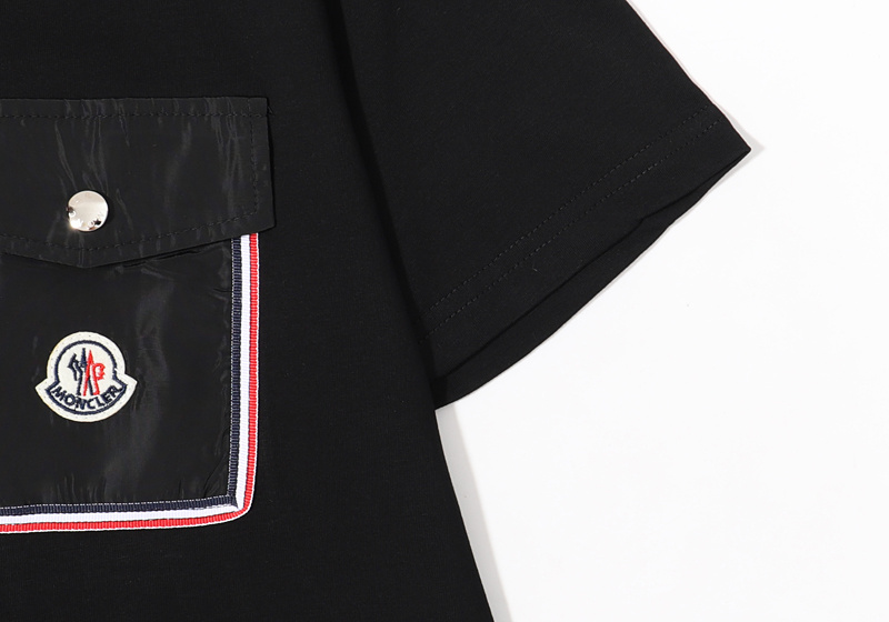 Футболка Moncler Closed Pocket "Black" фото № 5