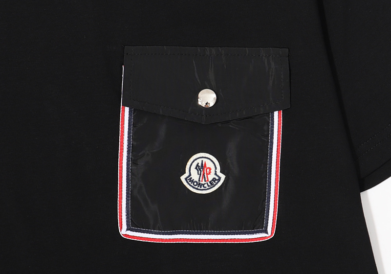 Футболка Moncler Closed Pocket "Black" фото № 6