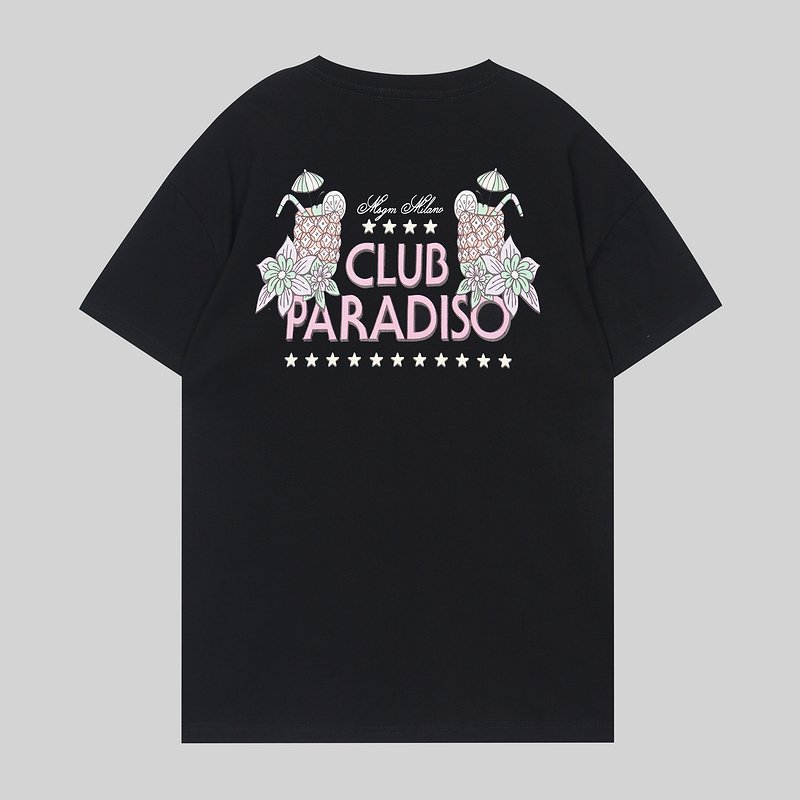 Футболка MSGM Back Inscription Club Paradiso "Black" фото № 2