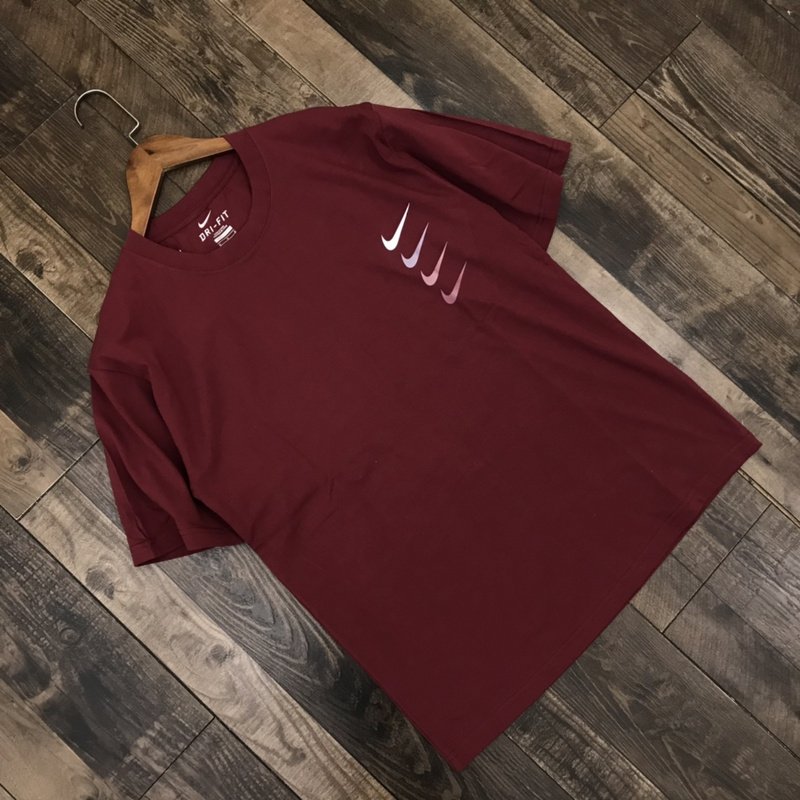 Футболка Nike With 4 Logo "Burgundy" фото № 2
