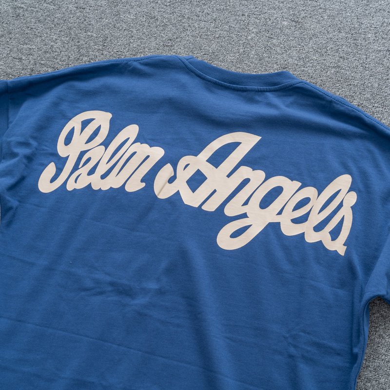 Футболка Palm Angels Monogrammed "Blue/Black" фото № 7