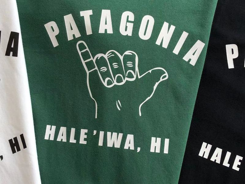 Футболка Patagonia Fingers Gesture Front Print "Green" фото № 3