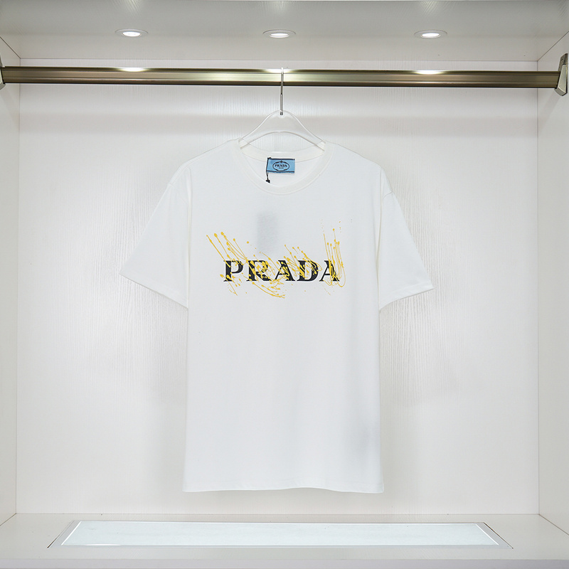 Футболка Prada Splashes Of Yellow "White" фото № 2