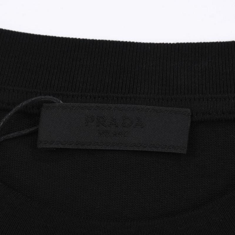 Футболка Prada With The Logo In The Center "Black" фото № 6