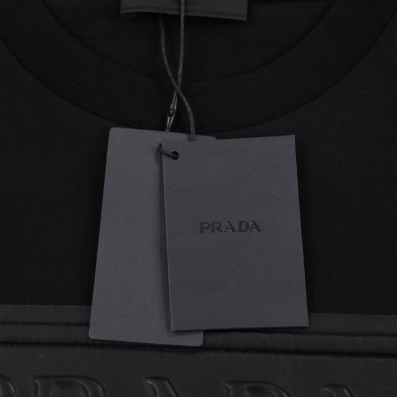 Футболка Prada With The Logo In The Center "Black" фото № 5