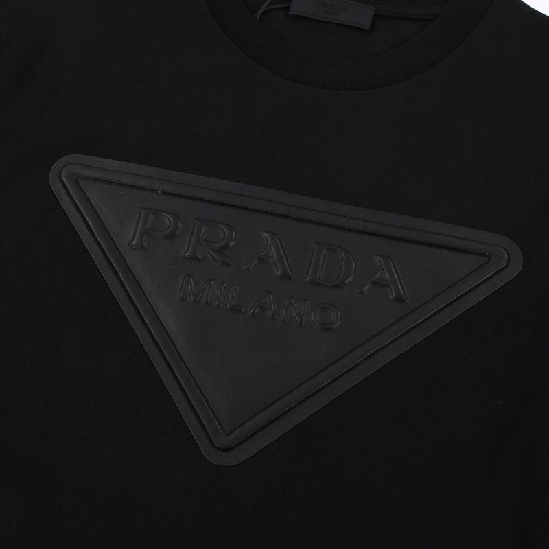 Футболка Prada With The Logo In The Center "Black" фото № 4