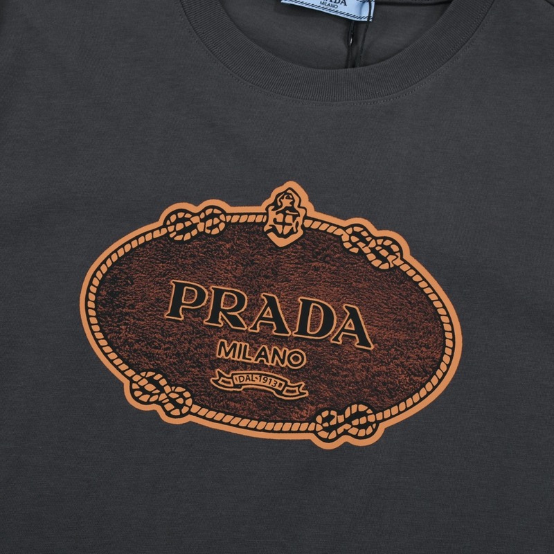 Футболка Prada With A Coat Of Arms "Gray" фото № 2
