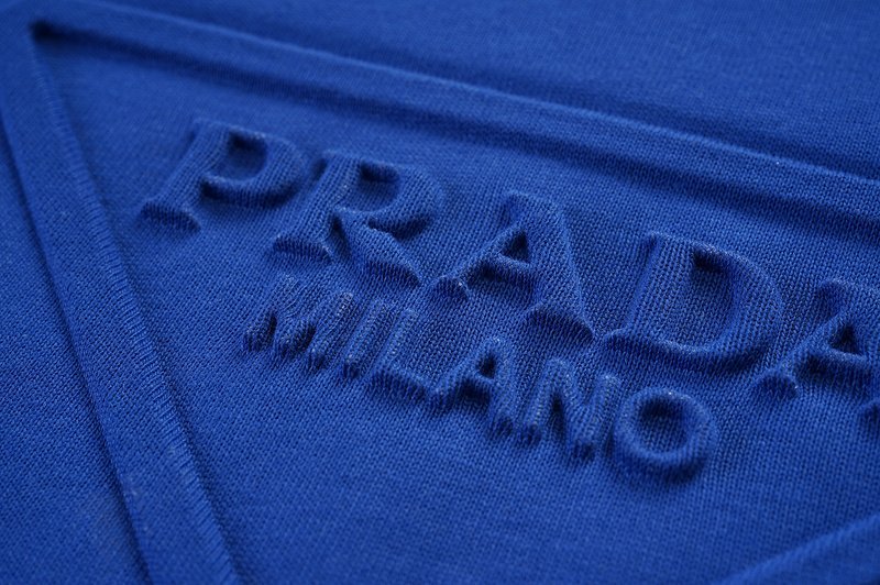 Футболка Prada With The Brand Logo Pressed Out "Blue" фото № 2