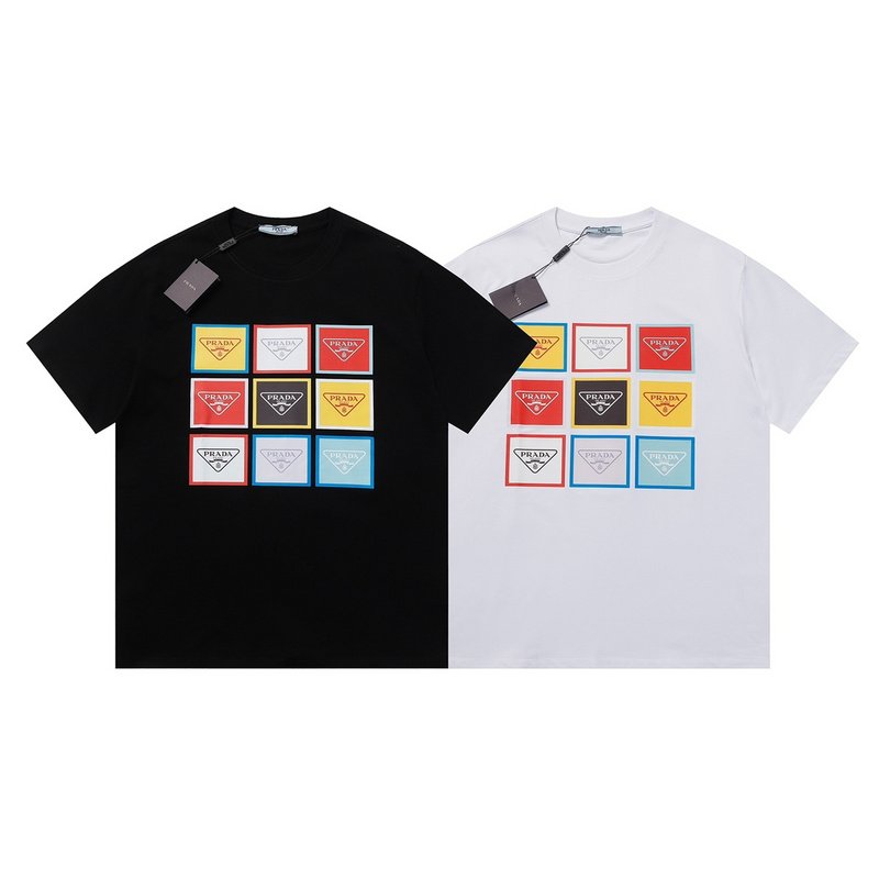 Футболка Prada Logo In Colored Squares "White" фото № 8