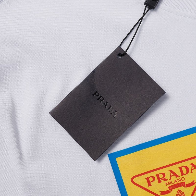 Футболка Prada Logo In Colored Squares "White" фото № 5