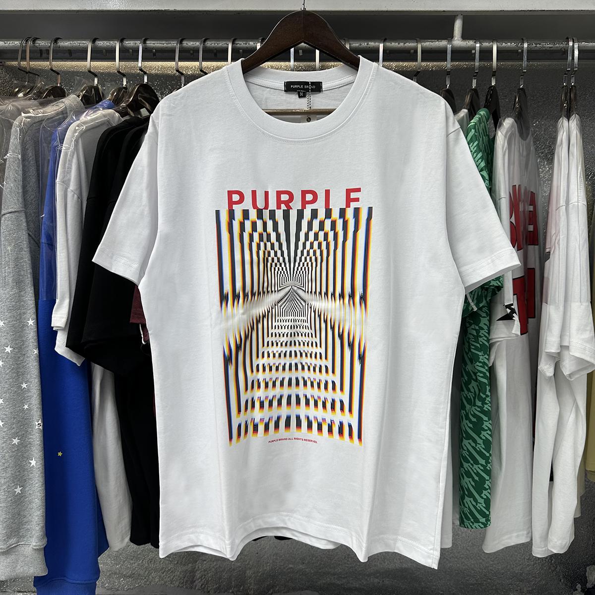 Футболка Purple Brand Print Illusion "White" фото № 2