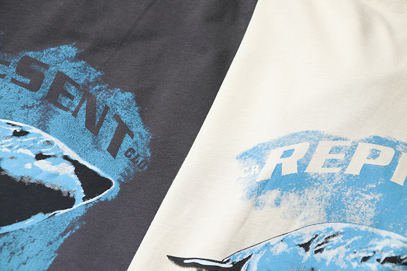 Футболка Represent Shark Print "Cream" фото № 4