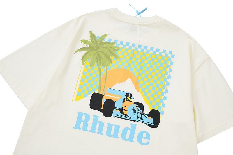 Футболка Rhude Tropical Racing "White" фото № 4