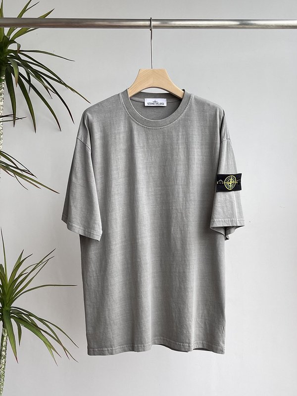 Футболка Stone Island Without Inscriptions But With Patch "Gray" фото № 2