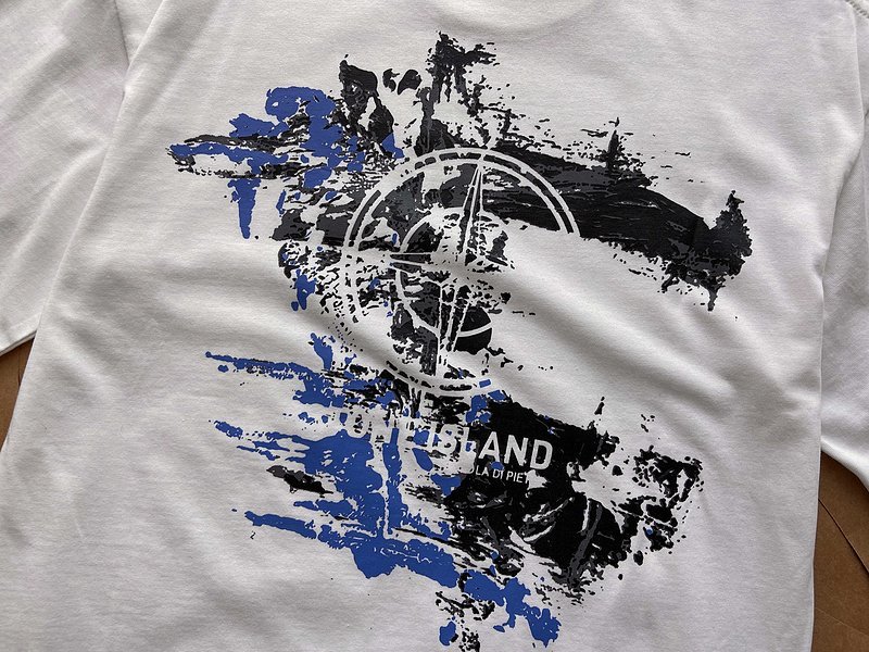 Футболка Stone Island Vintage Compass Print "White" фото № 6