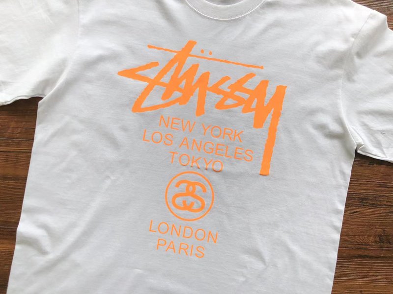 Футболка Stussy Bright Color Front Inscription "White" фото № 3