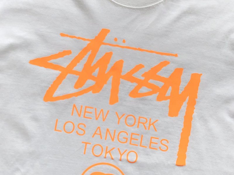 Футболка Stussy Bright Color Front Inscription "White" фото № 4
