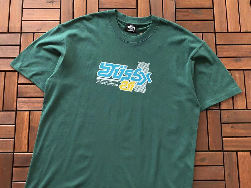 Футболка Stussy Colorful Symbols With Rectangle "Green" фото № 2