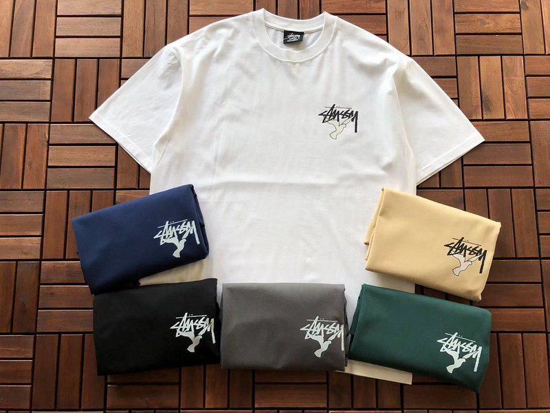 Футболка Stussy Planet With Flying Birds Around "White" фото № 3