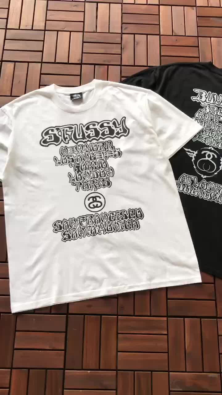 Футболка Stussy Cities List By Curly Letters "White" фото № 4