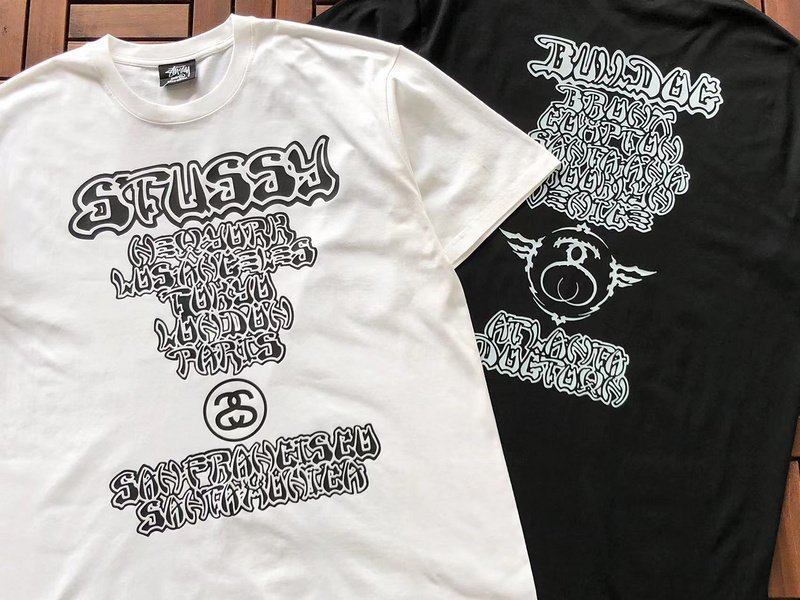 Футболка Stussy Cities List By Curly Letters "White" фото № 6