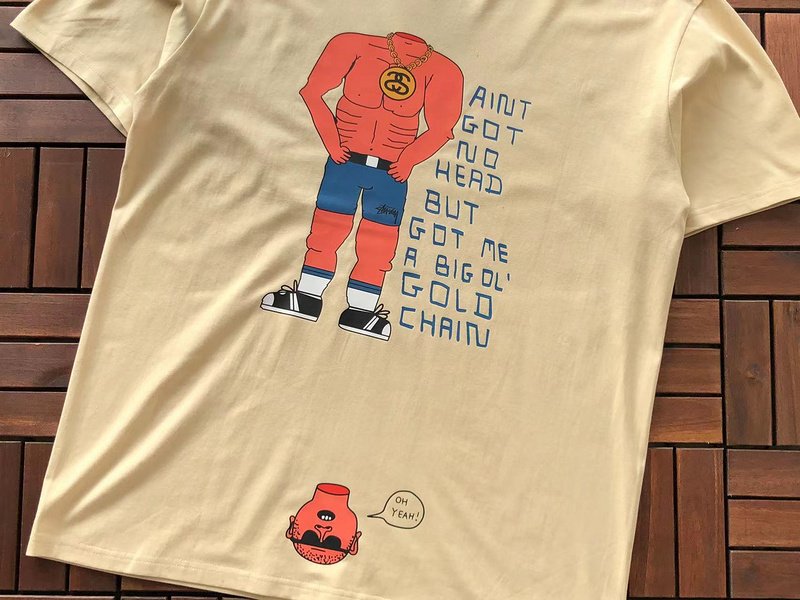 Футболка Stussy Man Without Head "Brown" фото № 5