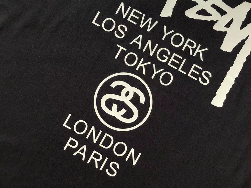 Футболка Stussy Cities And Letter With Mirror Image In Circle "Black" фото № 6