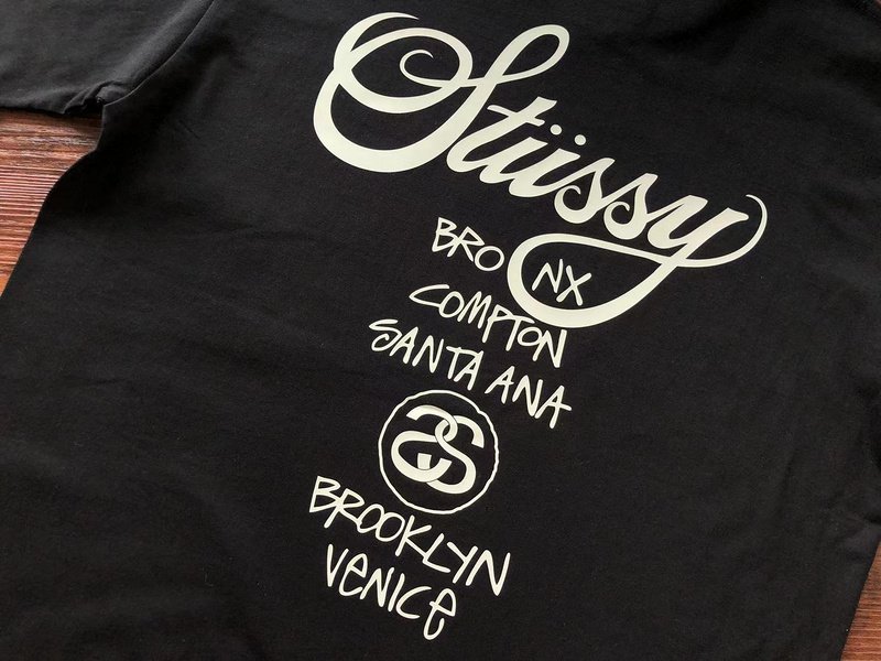 Футболка Stussy Cities And Letter With Mirror Image In Circle "Black" фото № 8
