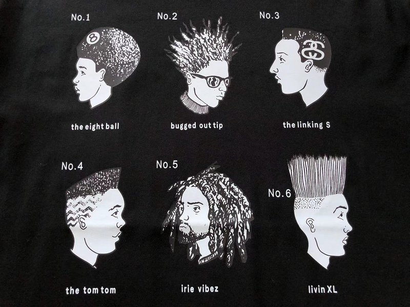Футболка Stussy People With Different Hairstyle "Black" фото № 5