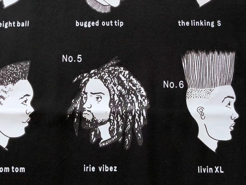 Футболка Stussy People With Different Hairstyle "Black" фото № 7