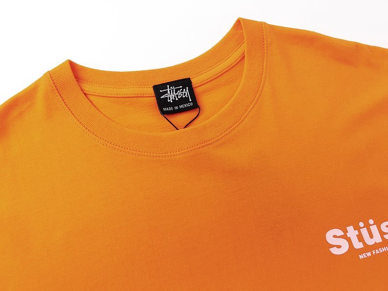 Футболка Stussy New Fashion Jeans Text "Orange" фото № 7